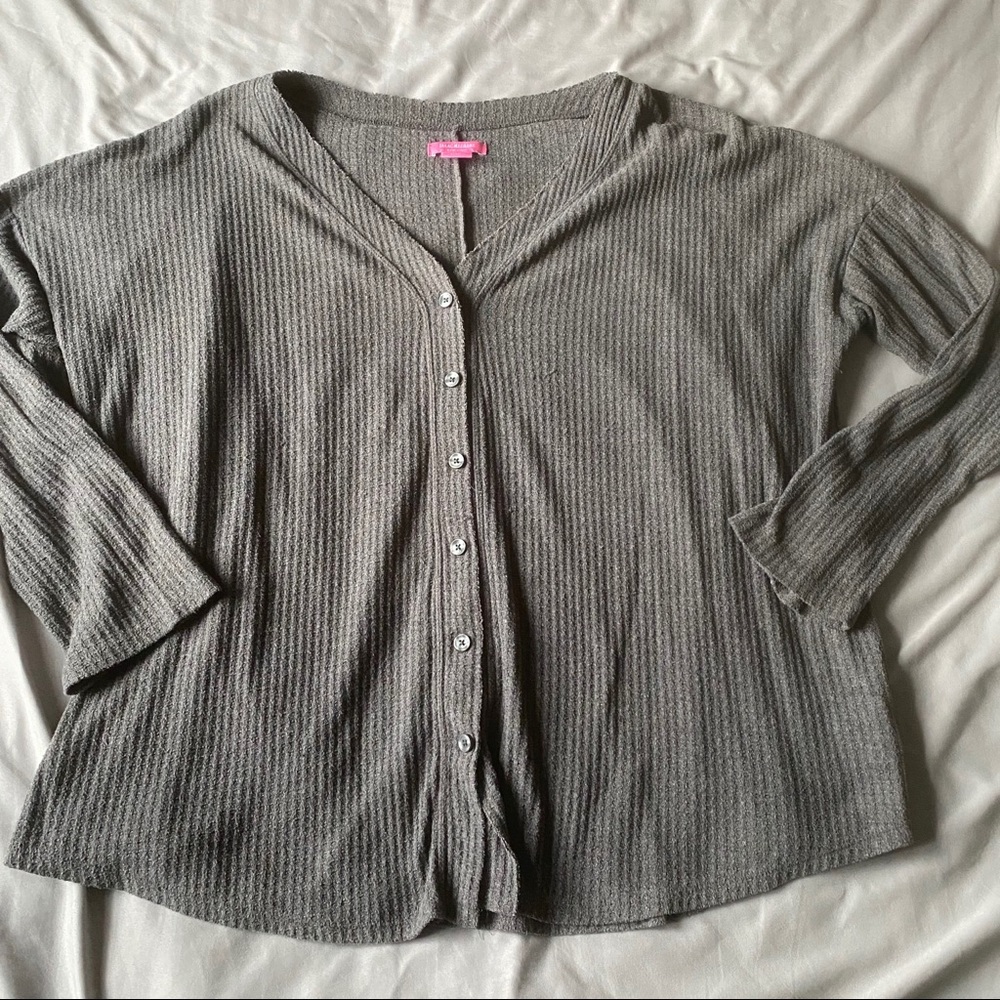 Ribbed Button Down Shirt